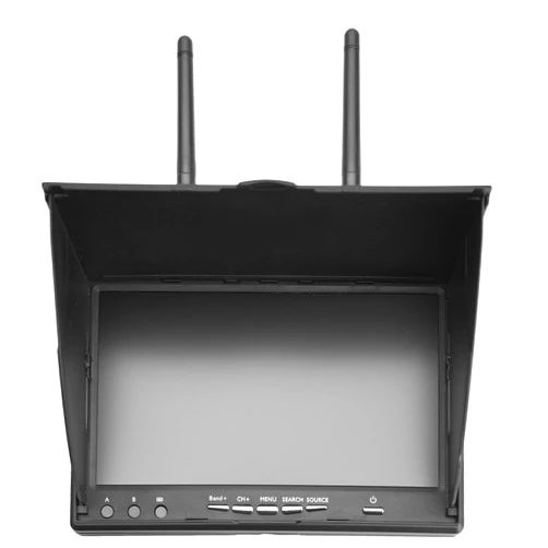 Zerone FPV Monitor, 800x480 5.8GHz 40Channels 7Inch LCD Screen Monitor/Display Dual Receiver Monitor for FPV Drone Quadcopter Automatic Antenna Switching