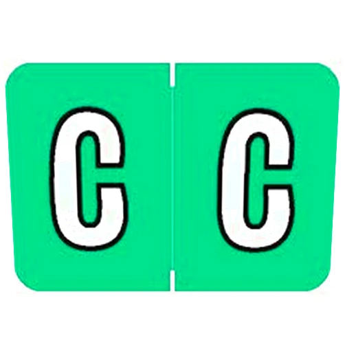 Doctor Stuff - File Folder Labels, Alphabet Letter C, Colwell Jewel Tone - COAM Series Compatible Alpha Stickers, Jade, 1