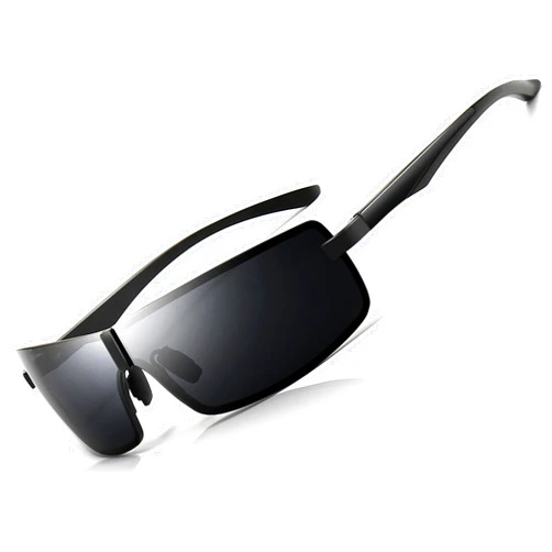 SUNGAIT Ultra Lightweight Wrap Around Polarized Sunglasses for Men Women Al-Mg Metal Frame Spring Hinge UV400