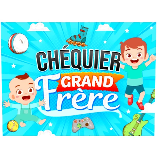 Ayame Goya Chéquier Grand Frère: Carnet de 19 bons en couleurs à offrir à la naissance d'un bébé | Cadeau rigolo pour une baby shower | Kit pour débutant (French Edition)