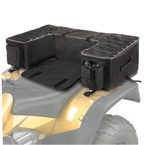 Morjor ATV Storage Bags with Extra Waterproof Cover & Upgraded Zippers, ATV Bag with Back Seat for Passenger