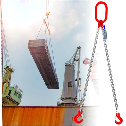 YATOINTO 6600LBS Double Leg Chain Sling with Hooks, 5Ft 5/16