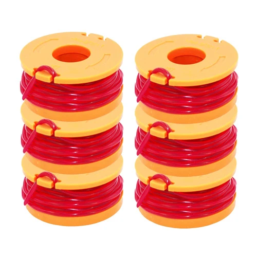 Yichdee String Trimmer Replacement Spool for Worx WA0010 10ft 0.065 inch 1.65mm Autofeed Spool Line Weed Eater Spool 6Pack