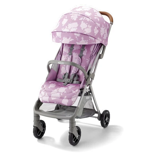 Graco Ready2Jet Compact Stroller – Overhead Friendly Compact Travel Stroller with Automatic Fold, Lilac Mod
