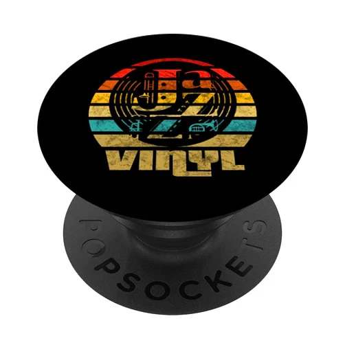 Vintage Vinyl Retro Music LP turntable Retro Jazz Vinyl Vintage Record Player PopSockets Swappable PopGrip