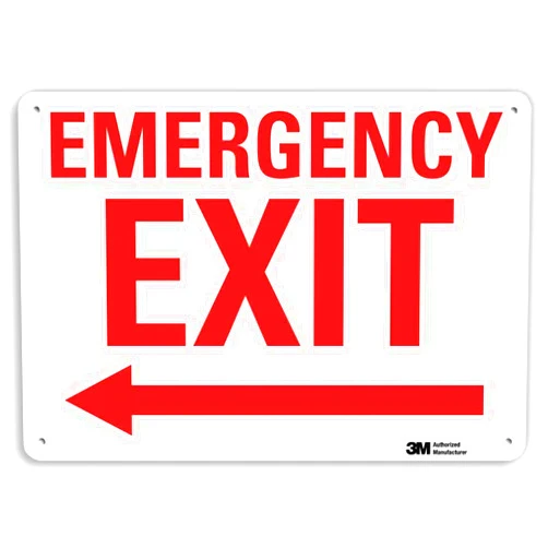 SmartSign “Emergency Exit” Sign with Left Arrow | 7
