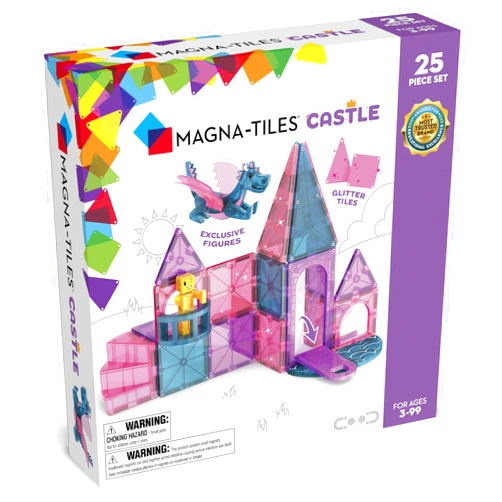 MAGNA-TILES Castle 25-Piece Magnetic Construction Set, The Original Magnetic Building Brand