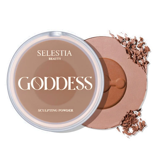 SELESTIA BEAUTY Sculpting Contour Powder Goddess - Matte Sculpting Powder - Easy to Blend Contouring Powder - Suitable for Various Skin Tones, 0.53 Oz