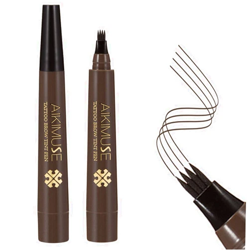 Lusucat Liquid Eyebrow Pen Waterproof Microblading Eyebrow Pencil with a Micro-Fork Tip Applicator Creates Natural Looking Brows Effortlessly