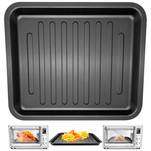 Oecue Air Fryer Toaster Oven Accessories for COSORI 12 in 1 C130 CS130 CO130 Convection Oven, 14’’*12’’ Non-Stick Rectangle Air Fryer Rack Replacement Parts Grill Pan Grill Plate Crisper Plate Tray