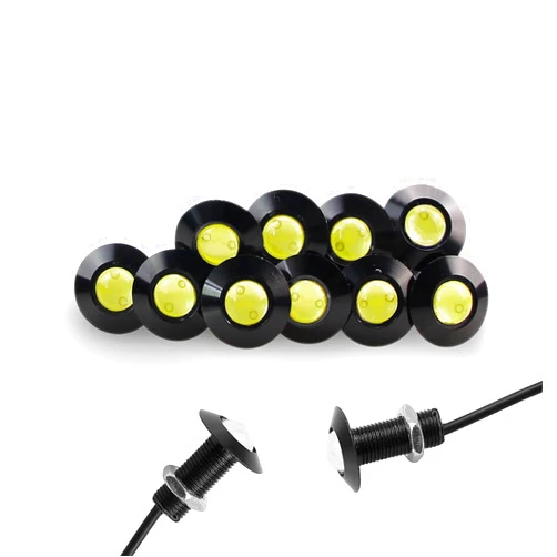 CARLITS Eagle Eye Led, 10Pack-White Light-Ultra thin Daytime Running Lights DRL Tail Lights Bulbs 12V Fog Light Light Tail Backup Light Marker DIY for Car Motor Motorcycle