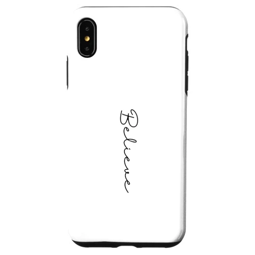 Glauben Sprüche Zitate Bilder Geschenke iPhone XS Max Believe Believer Lettering Meme Lebensweisheiten [German Language] Case