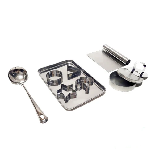 Dalgona Korean Dalgona Sugar Candy Making Tools Set Kit 9 pcs in 1 set, Mold, Press Stainless Steel Design in Korea. Korean Squid Traditional Game,