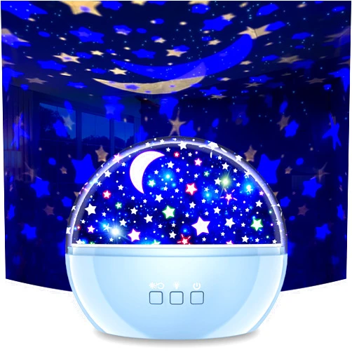 VANSHINIEER Star Projector Night Light for Kids, 360 Degree Rotation Baby Night Lights, Starry Lamp for Toddle Birthday Gifts for 3 to 12 Year Old Boys Girls, Kids Room Decor for Toddler Toys(Blue)