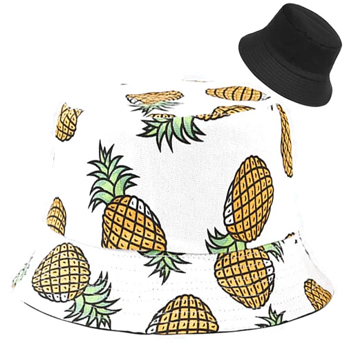 XYIYI Cute Bucket Hat Beach Fisherman Hats for Women, Reversible Double-Side-Wear