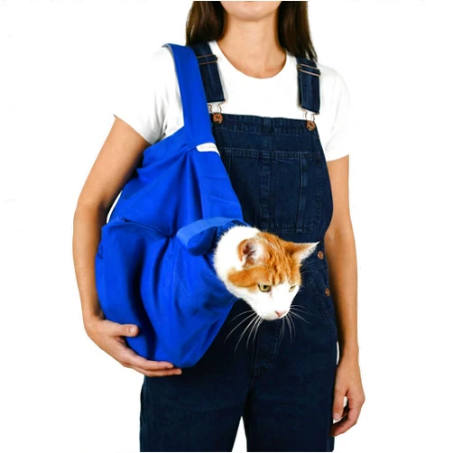 Cat-in-the-Bag Cozy Comfort Carrier - Large Cobalt Blue Cat Carrier Soft for Grooming, Vet Visits, Medication Administration, Dental Care, Nail Trimming, and Car Travel