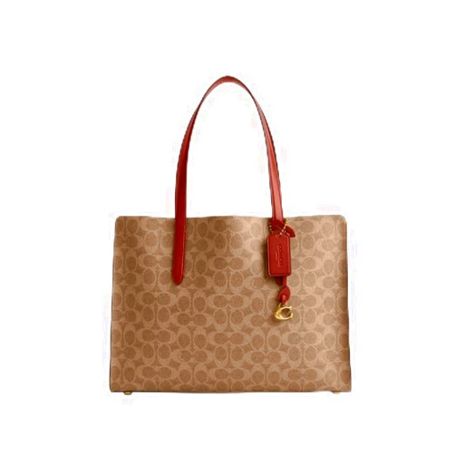 Coach Carter Carryall In Signature Canvas, Brass/Tan/Rust