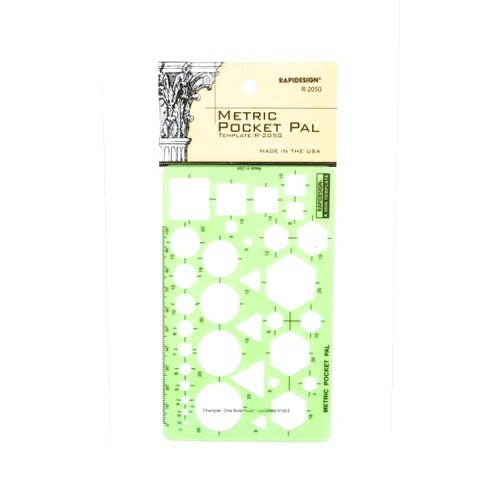 Rapidesign Metric Pocket Pal Template, 1 Each (R2050)