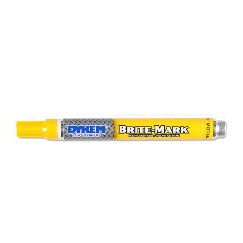 ITW Professional Brands DYKEM 84004 BRITE-MARK Paint Marker Bullet Medium Tip Yellow