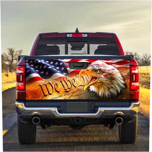 FLAGWIX Eagle American Truck Tailgate Decal Sticker Wrap We The People BNL316TDv1, 58
