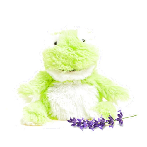 warmies Junior Microwavable & Weighted Stuffed Animals, Frog - Heated Stuffed Animal Plushie for Warmth & Comfort - Cute Soft Plush Toys for Adults & Children (Boys, Girls, Babies & Toddlers)