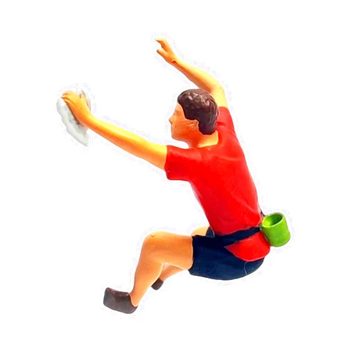 Easnea Miniature Rock Climber Sport Climbing People Figure Miniature Climber Mini Climbing Figures Micro Landscape Diorama Scenery Gauge People Model Decor for DIY Projects - Red, 1:87, ENM0129RDS