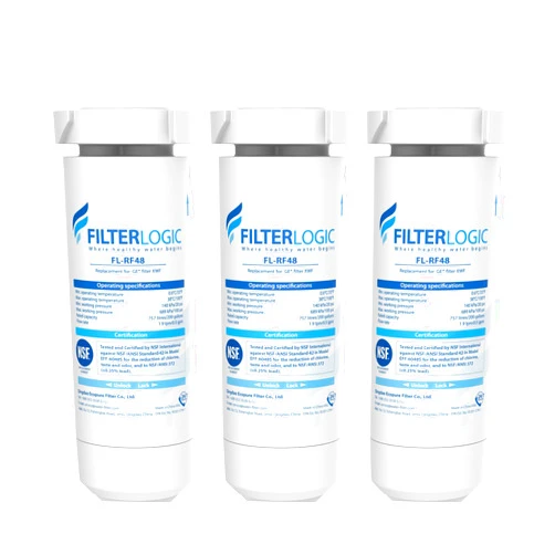 Filterlogic FL-RF48 Replacement for GE® XWF, NSF Certified Refrigerator Water Filter, 3 Filters