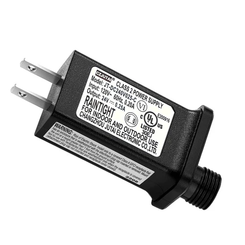 Airoads Replacement 24V 0.25A LED Transformer Model JT-DC240V025-C Class 2 Power Supply IP44 LED Light Controller Low Voltage Transformer for Christmas String Light (24V6W 1PCS)