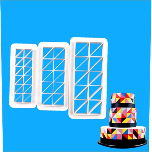 CTYES Triangle Cookie Cutter - Geometric Multicutter- Triangle Cake Fondant Cutter - 3 Size Triangle Biscuit Cutters Cake Decorating (Right triangle)