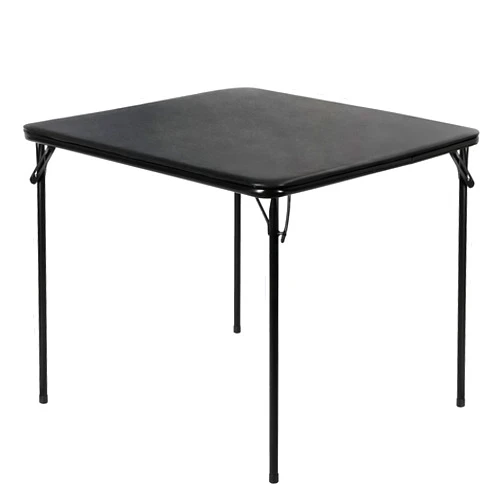 VECELO Portable Folding Card Table Square with Collapsible Legs & Vinyl Upholstery, 1 Piece