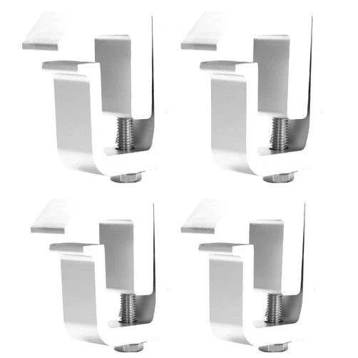 AA-Racks P-AC-08 Truck Cap/Camper Shell Mounting Clamp fit Chevrolet Silverado S-10 Colorado/GMC Sierra Sonoma Canyon, Dodge Ram, Ford, Set of 4 - Silver