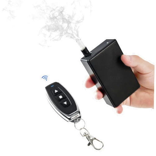 Whataval Mini Fog Smoke Machine Fogger Maker Wireless Remote Control Volume Adjustable Generator Kit for Photography Cosplay Airflow Testing