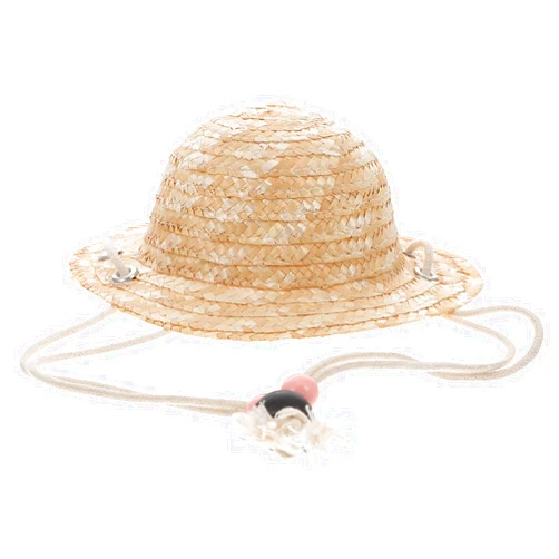 LUOZZY Doll Miniature Straw Hat Hand Knitting Straw Hat Natural Mini Hat Doll Straw Hat for Crafts DIY Decor Jewelry Accessories - 14CM
