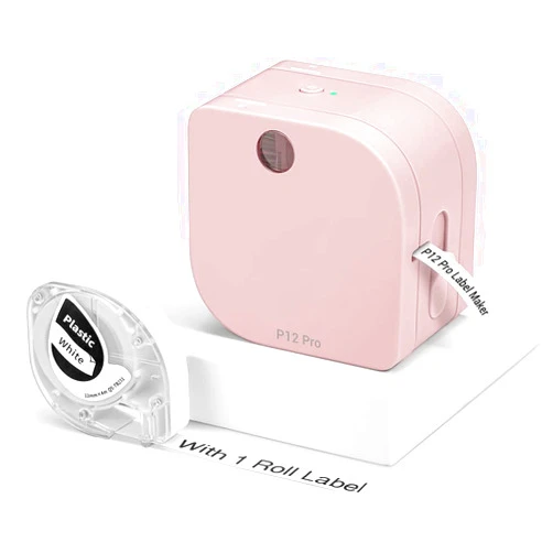 Phomemo Label Maker - Portable Bluetooth Label Printer, Mini Label Maker Inkless Rechargeable Labeler with Multiple Template Available for Smartphone for Office Organization, with Label Maker Refills