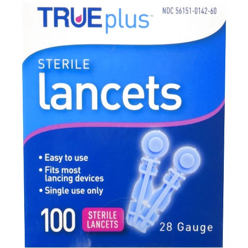 Trueplus Sterile Lancets, 28 Gauge, 100 Count