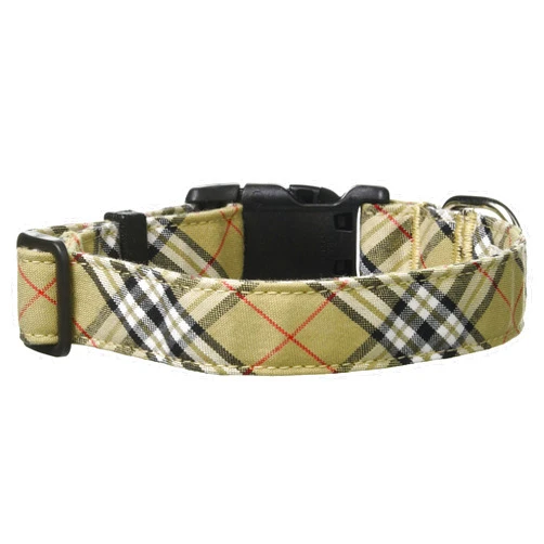 Toto & pal Toto&Pal Royal Tartan Plaid Collar Beige 25mm
