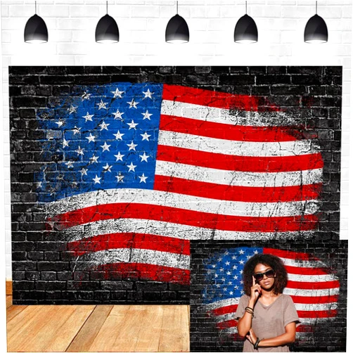 LTLYH 7x5ft Patriotic Backdrop 4th of July Independence Day Balloons Veterans Background Festival American Flags Freedom Memorial National Presidents Day Party Decor Supplies Photobooth Props 272