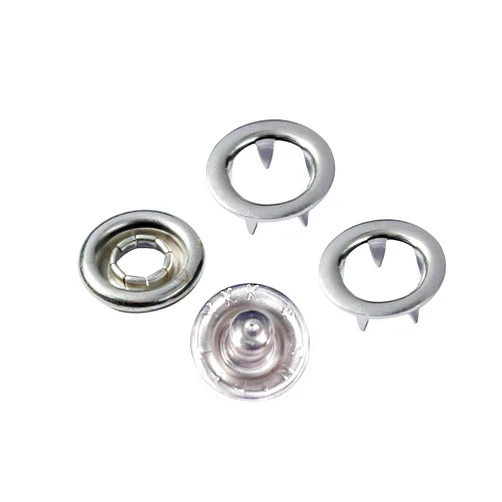 Trimming Shop YKK Snap Poppers Fasteners Ring Press Studs Buttons for Babygrows, Kids Wear, Clothing or DIY Craft, 10mm, Silver, 1000pcs Set