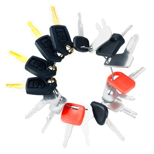 Yasashii 16 Heavy Equipment Keys Set Fits CAT, Case, JD, Komatsu, Kubota, Yanmar, Daewoo, Hyster, Takeuchi, Heavy Construction Equipment Ignition Key Set