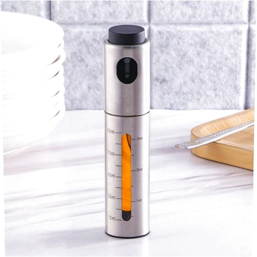 CORKVT Oil Bottle, Stainless Steel Press Type Spray Oil Bottle, Household Kitchen Spray can, Seasoning BBQ Olive Spray Oil Bottle