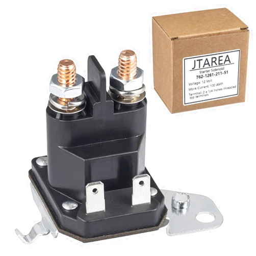 JTAREA 762-1261-211-51 762-1261-211-50 Starter Solenoid 12V Lawn Mower Replacement Lawnmower Parts for Trombetta Cub Cadet Craftsman Husqvarna 862-1241-211-12 725-06153A 532192507