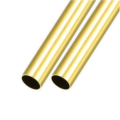 METALLIXITY Brass Tube (14mm OD x 0.5mm Wall T x 200mm L) 2Pcs, Straight Tubing - for Home Furnishing, Machinery, DIY Handicraft
