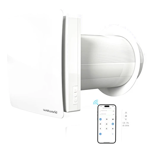 Weiworld Through the Wall HEPA Ventilation Fan- Ultra Quiet EC Motor Wall Vent Fan with WiFi/Remote Control, Brings Fresh Air In and Exhausts Stale Air Out for Bedroom, Basement, Attic