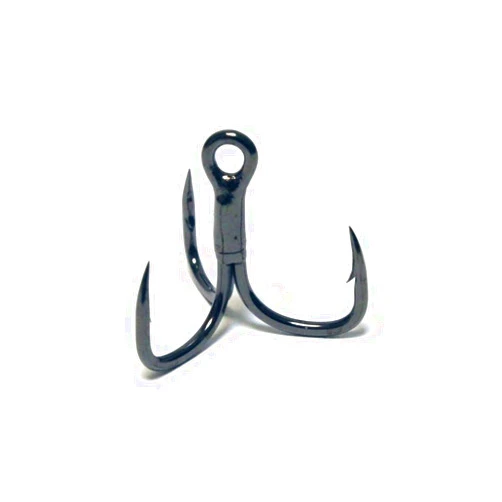 WLure Fishing Hooks Treble Hooks for Hook Upgrade Cutting Blade 4X Strong Short Shank Black Nickle