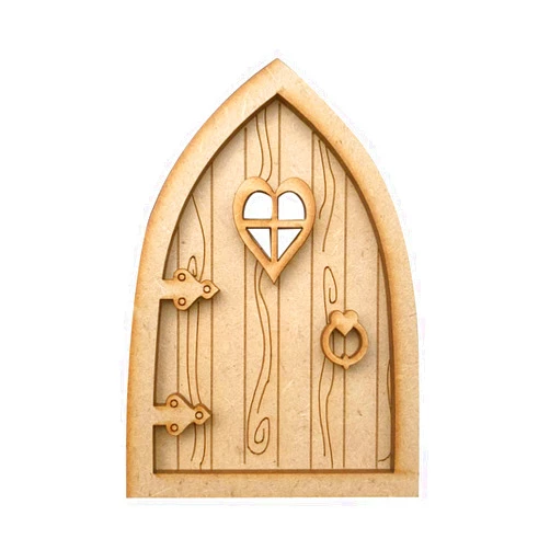 Becoler DIY Fairy Gnome Home Miniature Window and Door for Trees Decoration, Unfinished Light Fairies Sleeping Door and Windows, Yard Art Garden Sculpture Decoration, Lawn Ornaments and Statues (#09)