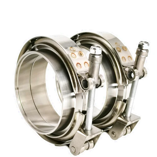 GaeaAuto 2 X 3 inch Quick Release V Band Clamp with Male Female Flanges 304 Stainless Steel for Turbo Downpipes, 2 Pack