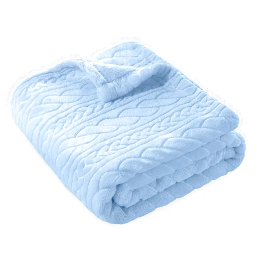 BORITAR 3D Fleece Baby Blanket for Girls Boys Fluffy Fuzzy Flannel Soft Warm Plush Cozy Bed Blanket for Toddlers Infant Newborn and Home Decor (30x40 inch, Baby Blue)
