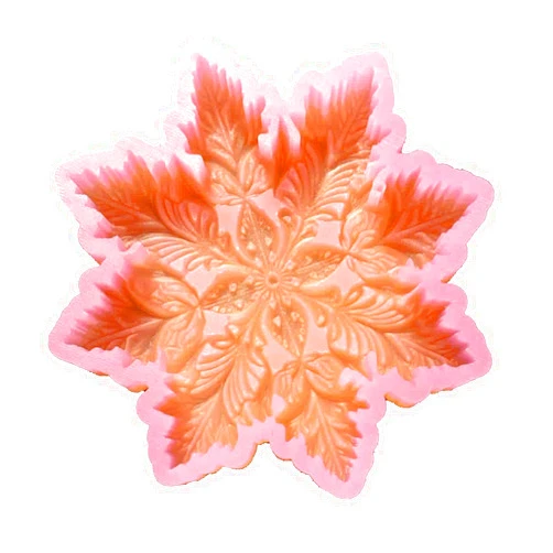 Generic Winter Snowflake Shaped Original 3D Silicone Craft Freshie Mold for Aroma Beads, Soap, and Other Crafts