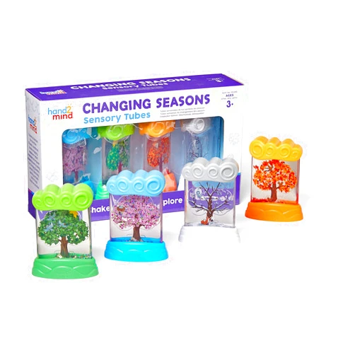 hand2mind Changing Seasons Sensory Tubes, Calm Down Corner Supplies, Quiet Fidgets, Travel Toddler Toys, Preschool Classroom Must Haves, Hands-On Stress Relief Toy, Anxiety Relief Items for Kids
