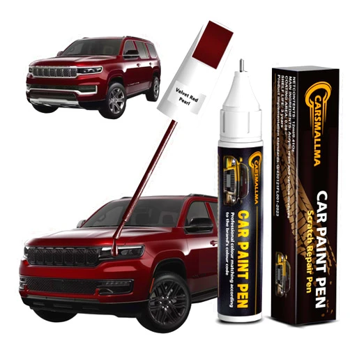 Carsmallma Touch Up Paint for Jeep Velvet Red Pearl(PRV/NRV), Color Exact Match Auto Paint Repair Pen Fix Chips and Nicks Scuff